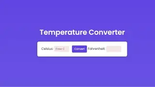 Temperature Converter With HTML, CSS and Javascript