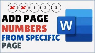 How to Insert Page Number in Word from Specific Page