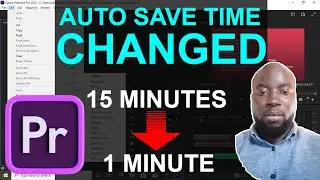 How to Reduce Auto-save Time From 15-Minutes To 1-Minute in Adobe Premiere Pro