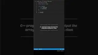 C++ program to input and output the array data member in class|private access specifier| #shorts