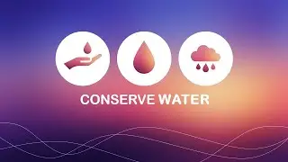 Create Conserve Water Slide in PowerPoint. Tutorial No.: 985