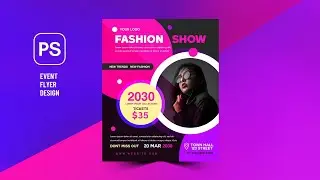 How to Design a Flyer in Photoshop | Fashion Event Flyer