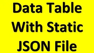 ⚡ Using jQuery Data Table with JSON file 🔥 