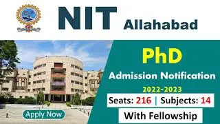 PhD Admission Notice 2021 in NIT Allahabad | NIT Allahabad PhD Admission Notification