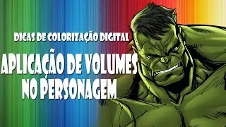 Dicas de Colorização Digital - Aplicação de Volumes no Personagem.