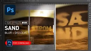 Sand Storm Text Effect in Photoshop & Poster Design + Free PSD File  [100 Text Effects]