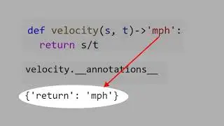 6.7) What the Arrow Means in Python Function Definition?