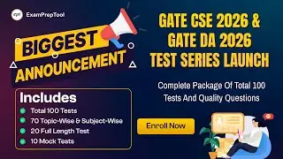 BEST TEST SERIES FOR GATE CSE - 2026 | GATE DA - 2026 | Total 100 TESTS