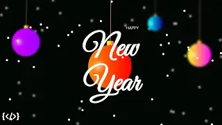 Happy New Year Animation using HTML CSS JS