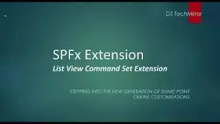 SPFx List View Command Set Extension - Adding Command bar buttons & Hiding Details Pane