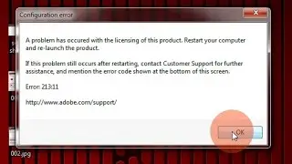 How to Fix Photoshop Configuration Error (Error: 213:11)