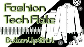 Fashion Tech Flats--Button Up Shirt