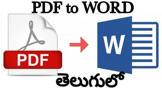 How to convert file from Pdf to Word in telugu||Pdf to Word convert||