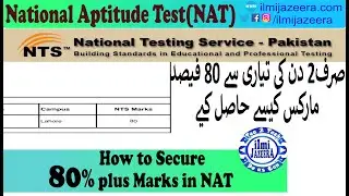 How to secure highest marks in NAT |NTS NAT preparation by ilmi jazeera|Self Story of 80% test marks