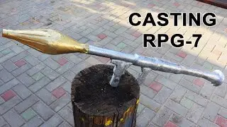 Casting RPG 7 - Trash to treasure - ASMR metal melting. Hotmetal casting