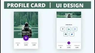 ANIMATED PROFILE CARD UI / UX DESIGN || RESPONSIVE CARD DESIGN || HTML , CSS & JS