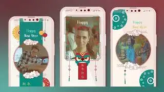 Chinese New Year Dragon Instagram Stories for After Effects 2024