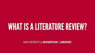What is a literature review?