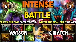 INTENSE PROS BATTLE | EPIC 2X CHRONOPHERE FACELESS VOID Vs. BRUTAL PHYSICAL BUILD WEAVER DotA 2