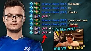 Miracle- vs Arteezy TRASH TALK on Stream 1V1 EPIC Carry Battle