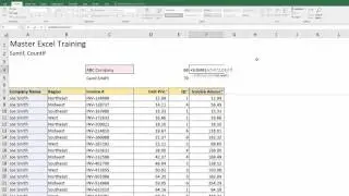 Master Excel Training - SUMIF & COUNTIF - How to Summarize by Specific Criteria