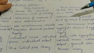 Difference between microeconomics & macroeconomics (class 12)
