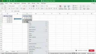 How to Convert Time Format from 12 Hour Clock to 24 OR 24 to 12 Hour Clock in Excel