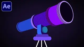 How to Create & Animate 3D Telescope in After Effects (No Plugins)