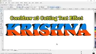 Cutting Text in Coreldraw x3 | Text effect in coreldraw | coreldraw cutting text effect 