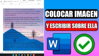 ✅Como poner una imagen en word y escribir sobre ella