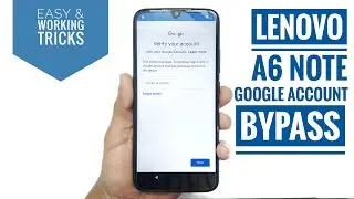 Lenovo A6 Note - Frp Google Account Bypass