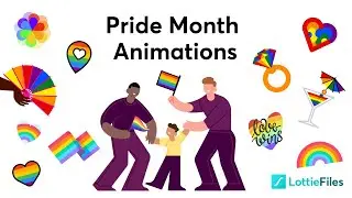 Free Lottie Animations made with Pride for Pride Month on LottieFiles