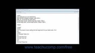 HTML5 and CSS3 Tutorial Table Text Alignment Training