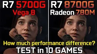 Ryzen 7 5700G vs Ryzen 7 8700G - Test in 10 Games