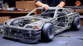 Building $2,500 RC Nissan GT-R With Real Mechanisms: Step-by-Step Guide by 