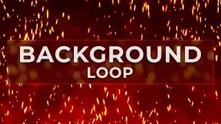 4K 60FPS LOOP BACKGROUND 🔥 Hot fire sparks fly up on a fiery background in LOOP