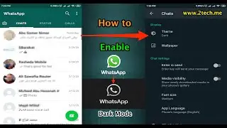 How to use WhatsApp dark mode