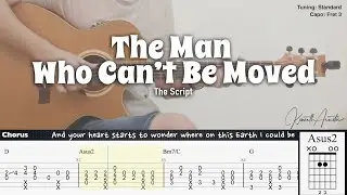The Man Who Can’t Be Moved - The Script | Fingerstyle Guitar | TAB + Chords + Lyrics