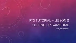 2.8 RTS Setting up Game Clock [UE4 - RTS tutorial]