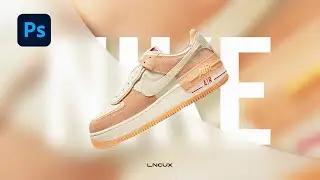 Modern Futuristic Banner Design untuk Promosi Brand Sepatu - Photoshop Tutorial Indonesia