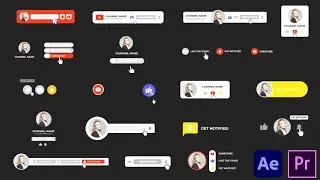 YouTube Subscribe Pack ( MOGRT ) ▶▷ Premiere Pro Trends ◁◀