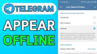 How To Appear Offline On Telegram | Hide Last Seen and Online On Telegram