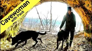 GIANT Lycan Puppy Out Hiking & Exploring Cave & Wetland