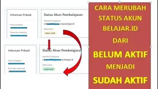 cara merubah status akun Pembelajaran dari Belum Aktif Menjadi Sudah Aktif
