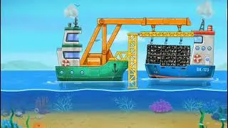 Boats and ships for children/Construction game/tugboat. Educational videos cartoons for toddlers