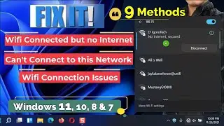 Wifi Connected but No Internet Access on Windows 11 - EASY LIKE ABC |  FIX Wifi Connection Issues