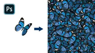 Butterflies Background Effect in Photoshop #shorts​