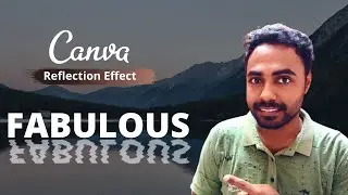 Canva Design Tutorial How to create reflection on water text effect In canva