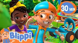 Road Trip To The Ultimate Bouncy House | Blippi & Meekah Podcast | Blippi Wonders Educational Videos