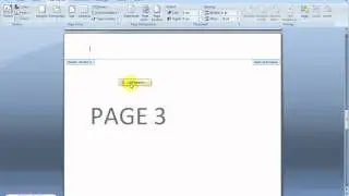 How to start header and footer from page 3? | Word 2007